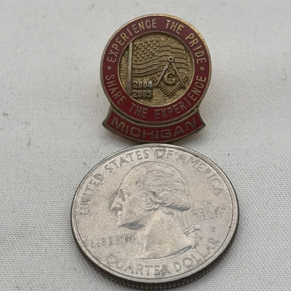 Freemasons Michigan Experience The Pride 2004-2005 24k GP Terryberry Hat Pin